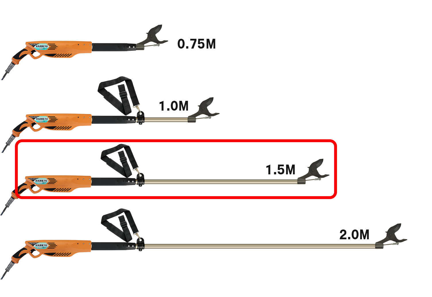 Futomaru Pro-27 1.5m Grensaks Ø27 m/batteri og lader 14.4V