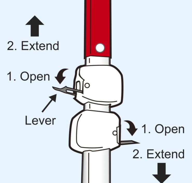 Grensag Super Pole justerbar lengde max 4M N-761
