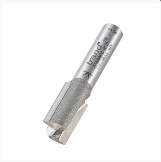 Notfres 2skjærs Ø12mm dia x 19mm høyde