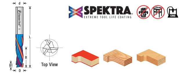 AM Spektra Mortice spiralfres ø12X25mm skaft 1/4