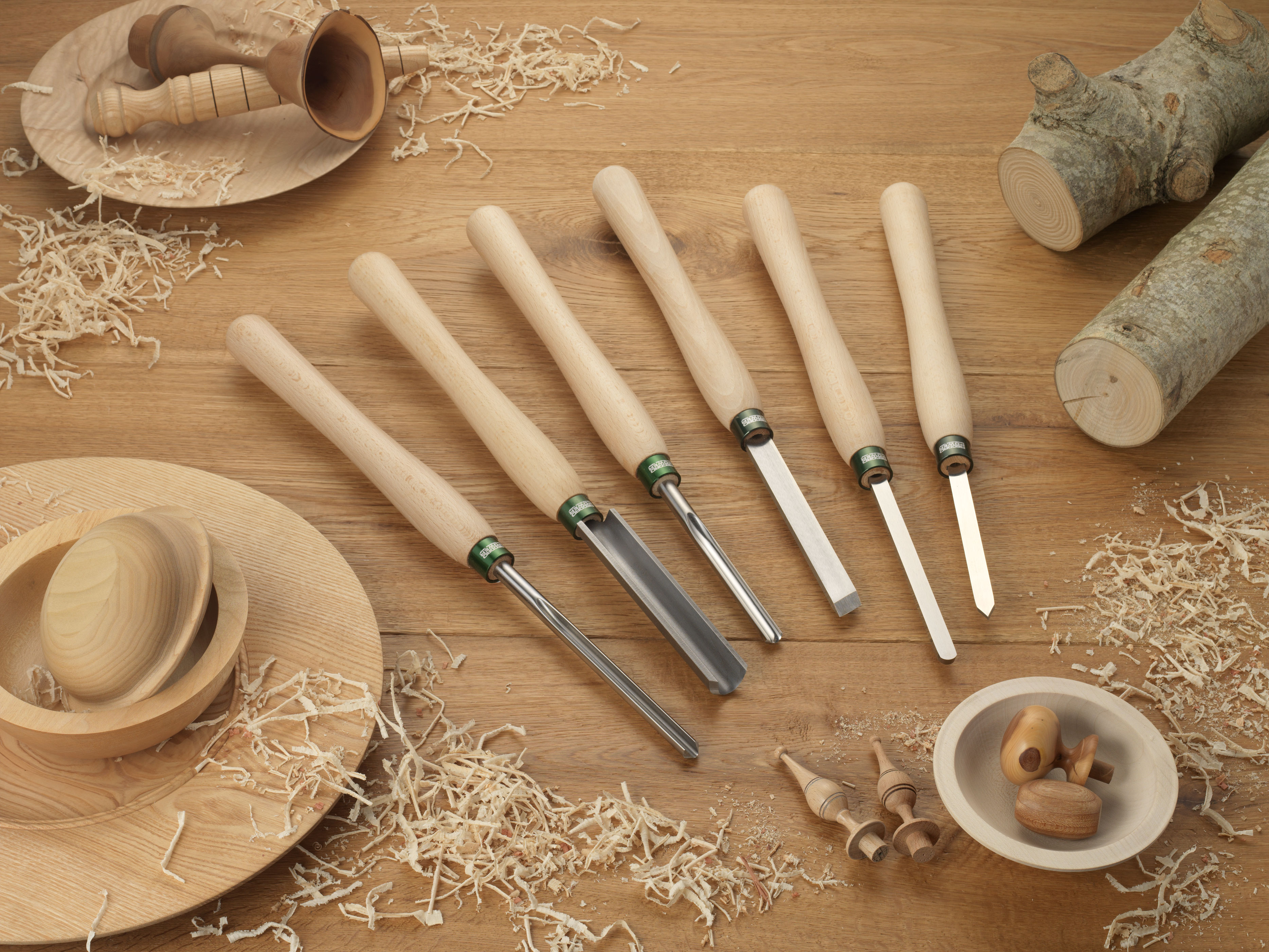 Record dreiejernsett 6 stk spindel og bollejern HSS