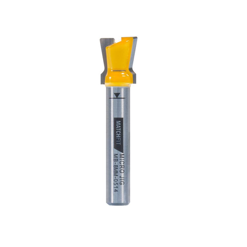 Microjig Matchfit Dovetail-fresestål 8mm tange