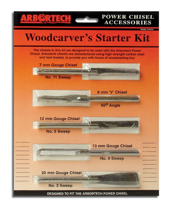 Arbortech meisel sett 5 deler