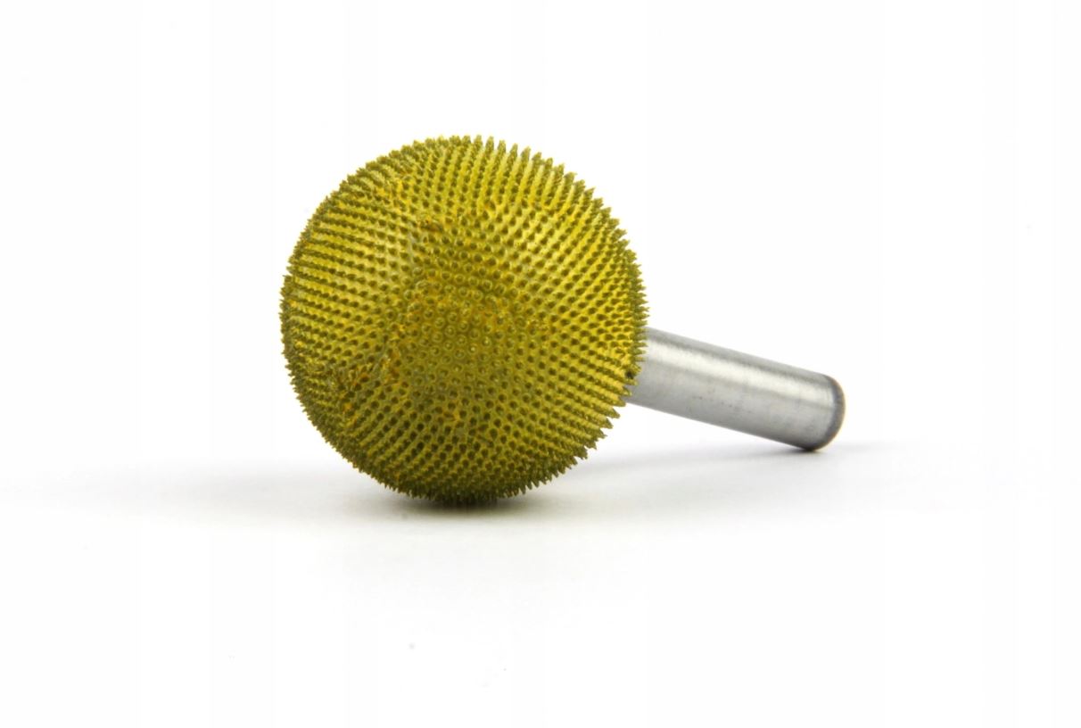 Saburr kule Ø26mm skaft 6mm fin/gul