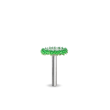 Saburr roto dia25 br6 skaft 6mm grov/grønn