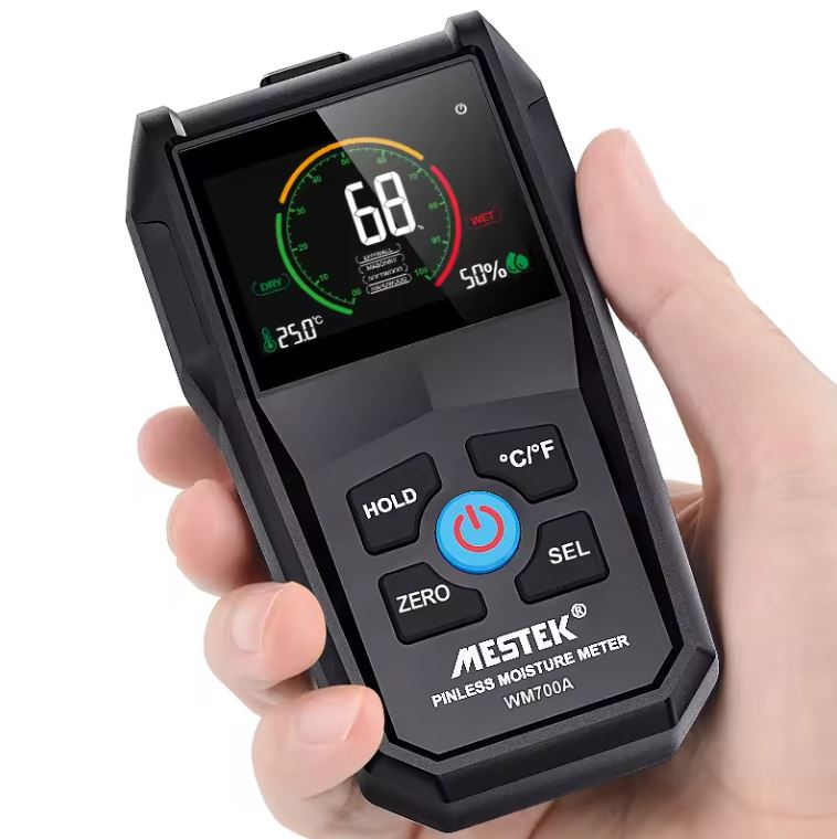 Fuktighetsmåler/hygrometer pinløs WM700A fargedisplay