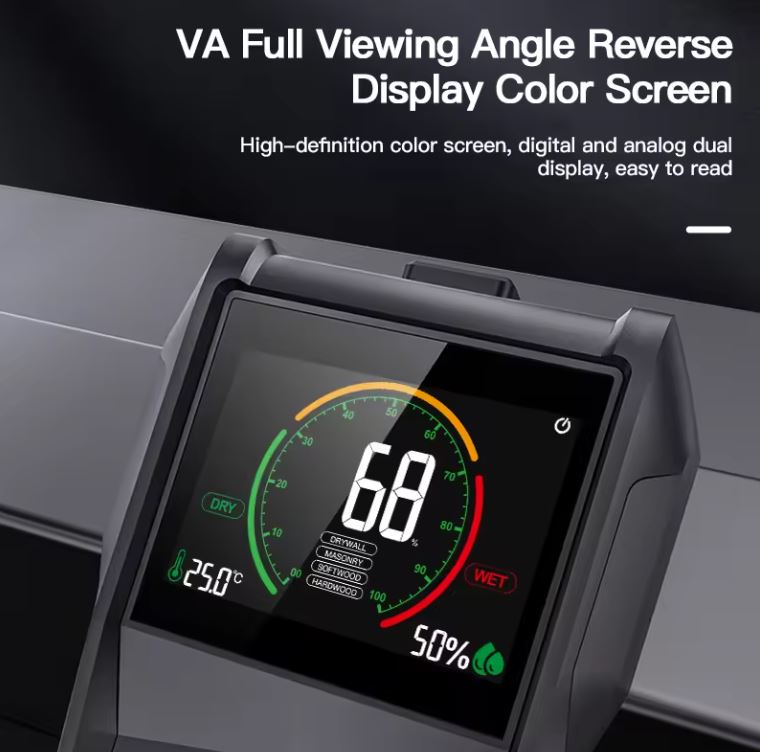 Fuktighetsmåler/hygrometer pinløs WM700A fargedisplay