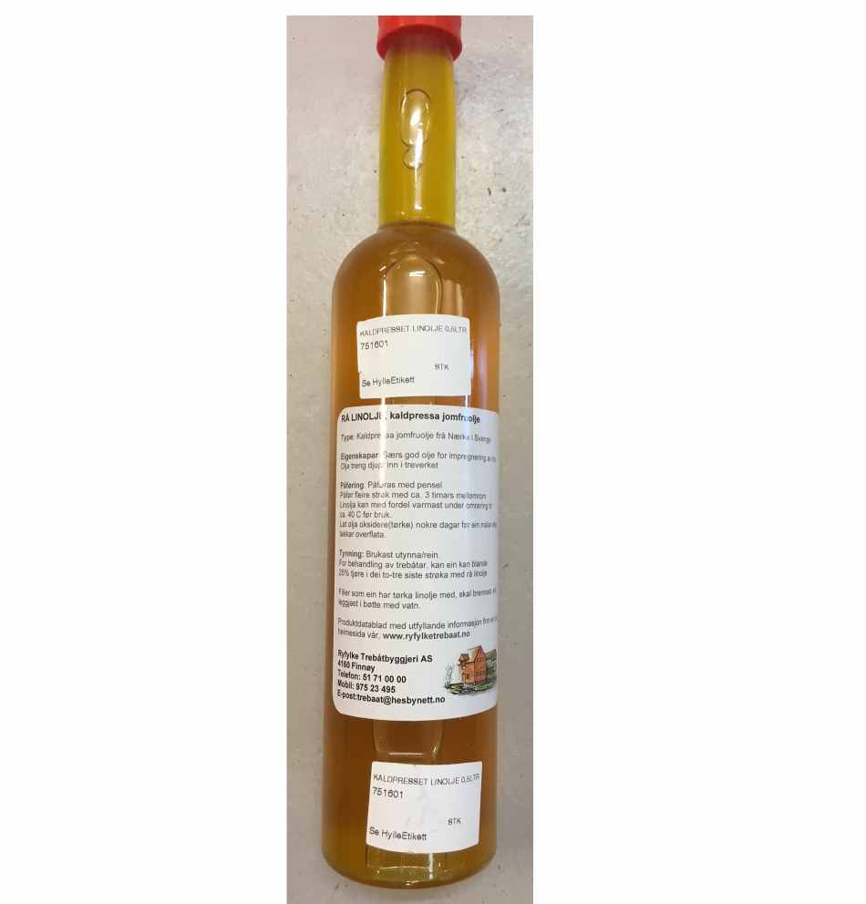 Kaldpresset linolje rå 0,5ltr