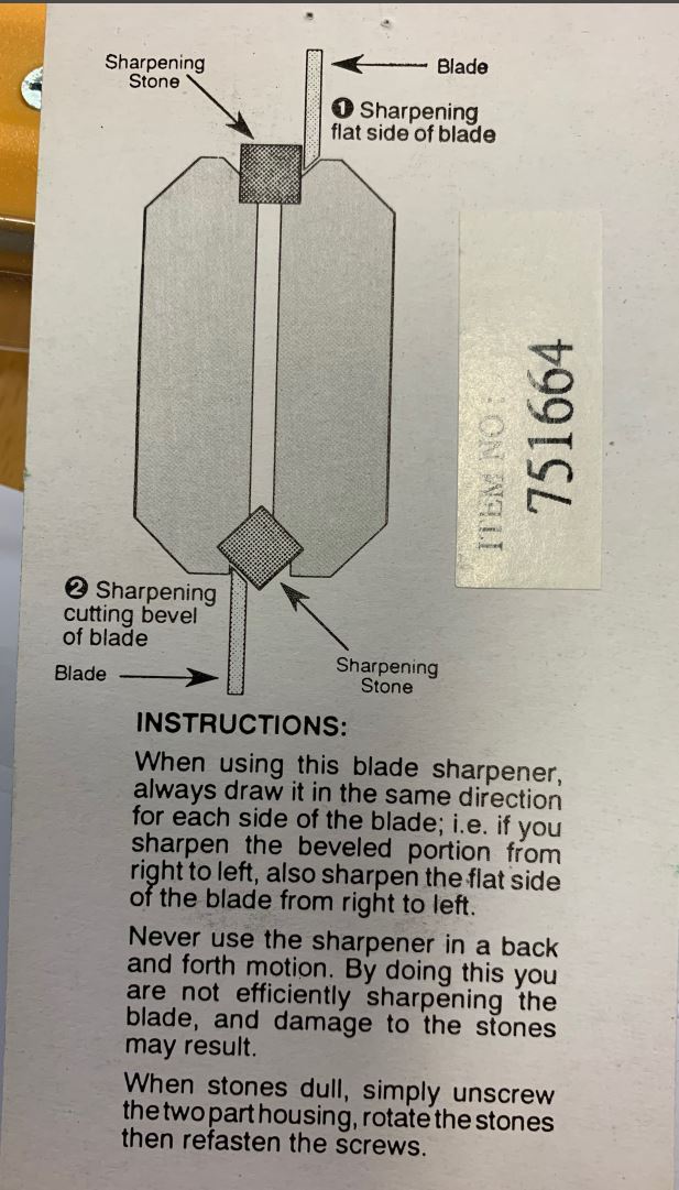 Høvelstål bryne 100mm
