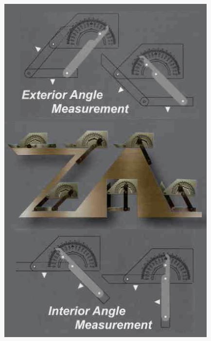 Vinkelmåler stål 120x92mm