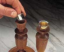 Lysholder ø22/30mm 4 stk messing