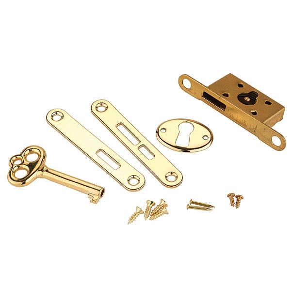 Skrinlås m/skilt 56x8mm dybde 20mm