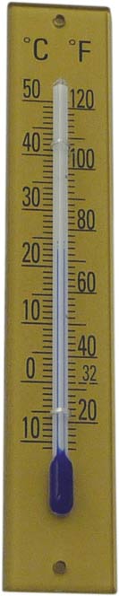 Termometer l 100x20 mess firkant hjørner