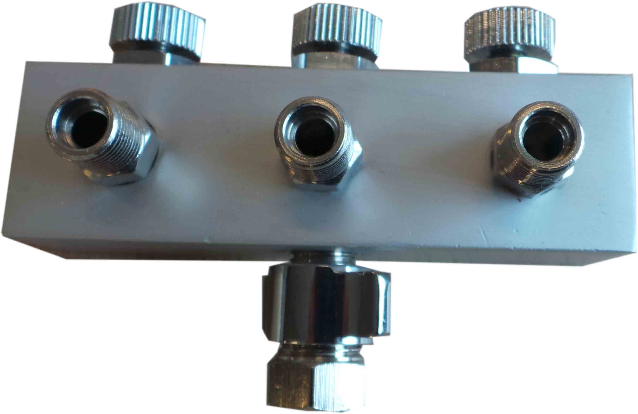 Airbrush 3 veis splitter stål