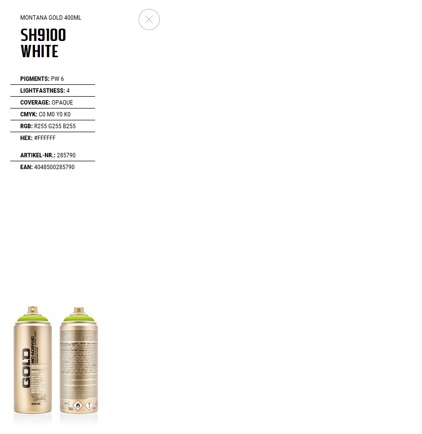 Montana spray shock white 400ml