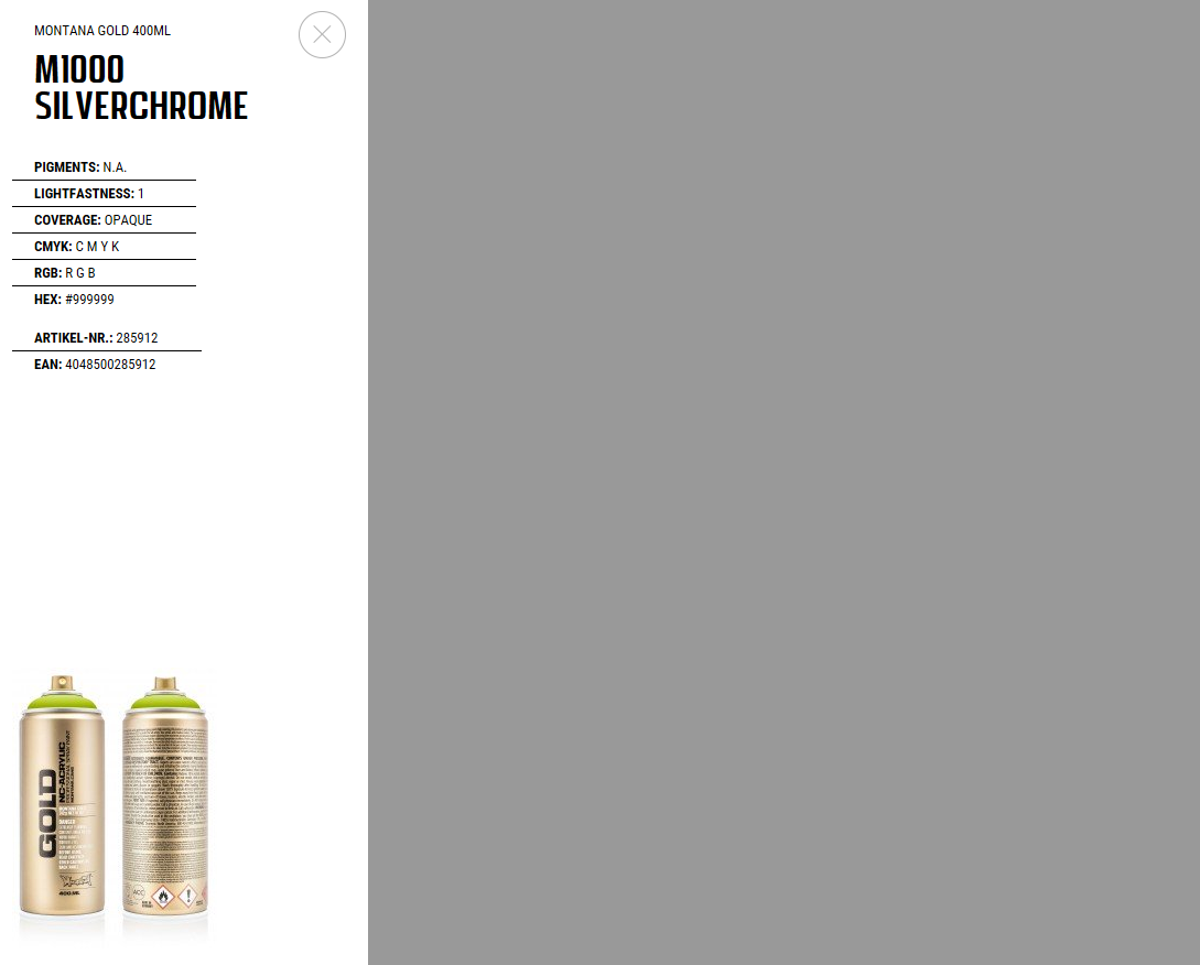 Montana spray silver chrome 400ml