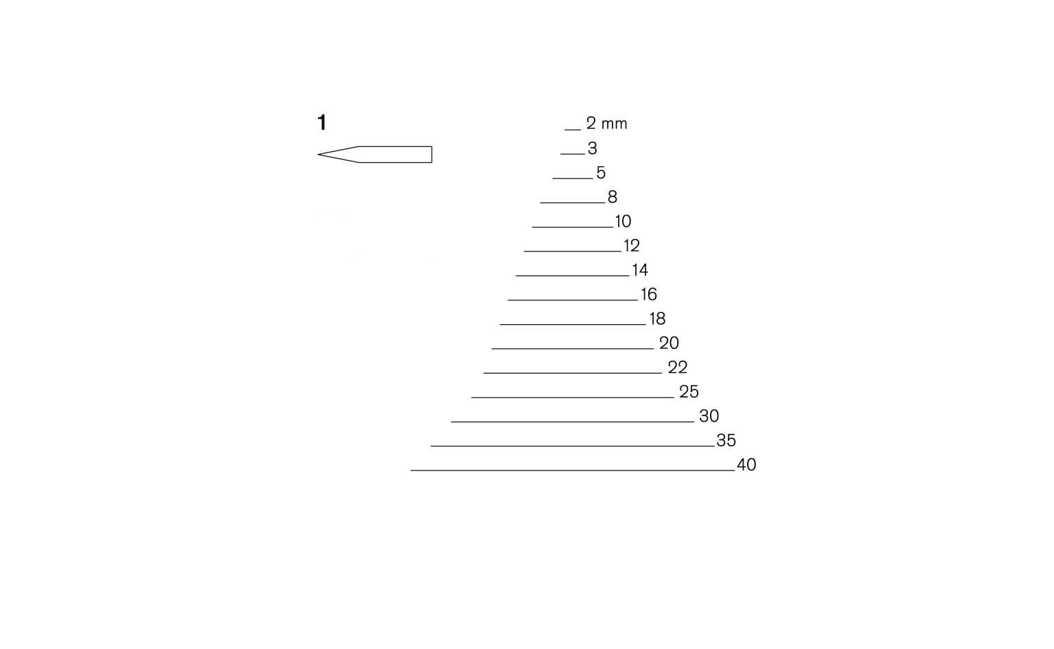 Treskjærerjern PF103 flat