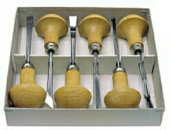 Lino treskjærerjern Sett A 6 stk