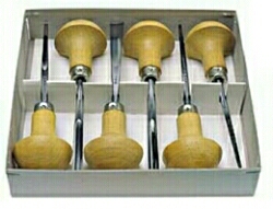 Lino treskjærerjern Sett B 6 stk