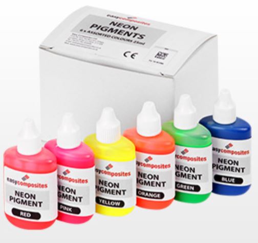 Neonfager for epoxy 6 stk fluoriserende