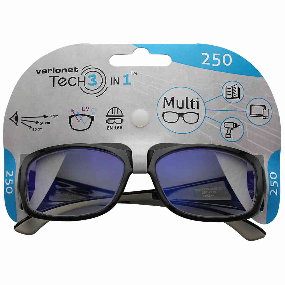 Vernebrille Tech3 m/styrke 1.00 VH20