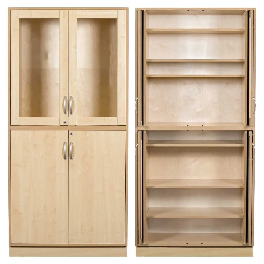 Sjøbergs Skap 6 hyller, glass/bjørk