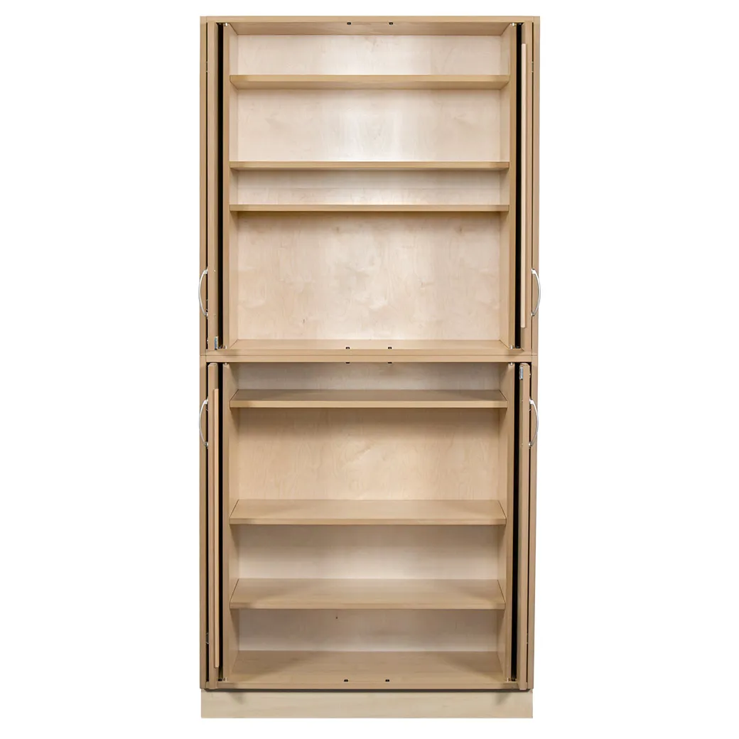 Sjøbergs Skap 6 hyller, glass/bjørk