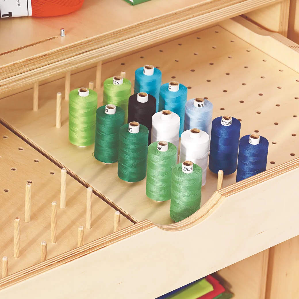 Sjøbergs Skap 1, 2 hyller / 4 skuffer, med tekstilinnredning, glass/bjørk