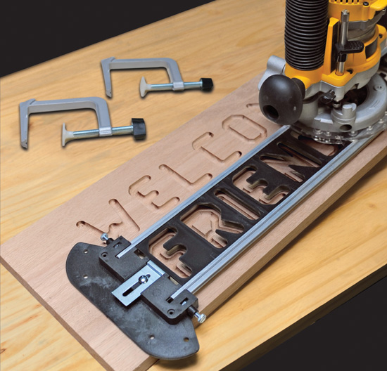 Milescraft skiltjigg for fres 206 deler 38 og 64mm Signpro