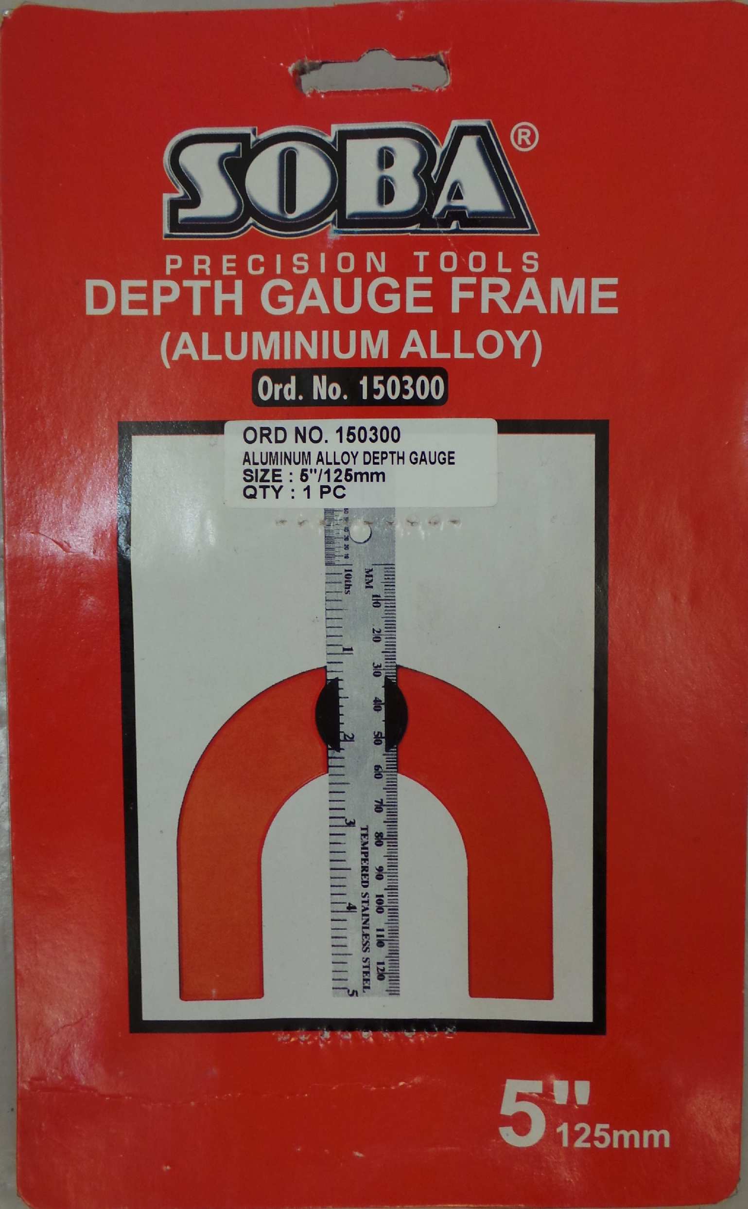 Dybdemåler fres aluminium 125