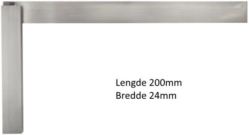 Stålvinkel presis 90gr 200mm