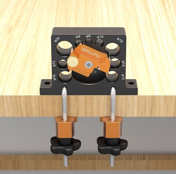 Rundstokk fres 9 dimensjoner - justerbar