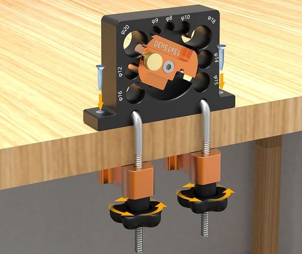 Rundstokk fres 9 dimensjoner - justerbar