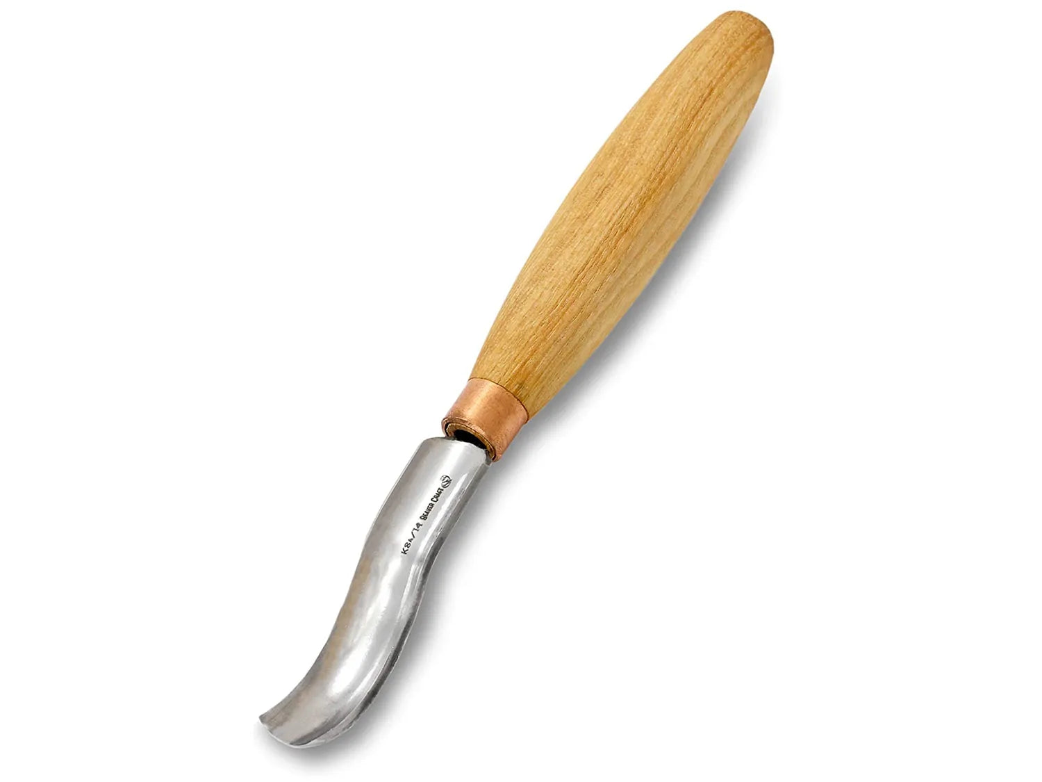 Beavercraft kort treskjærerjern med bøy No 8 14mm