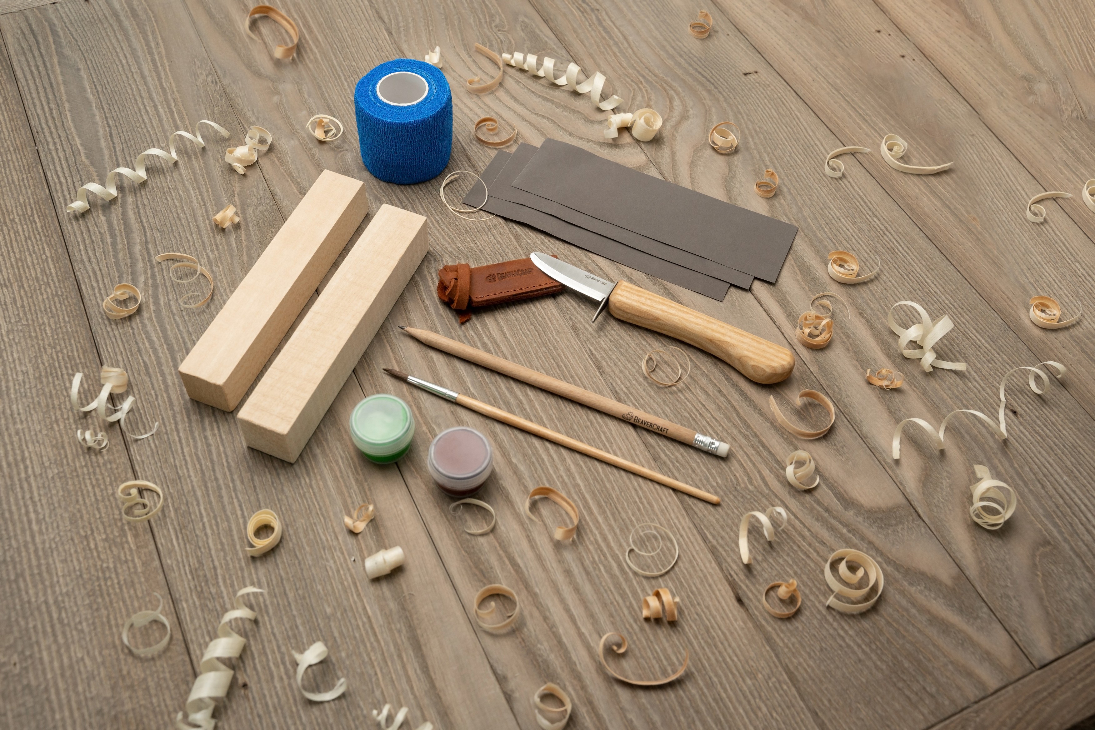 Beavercraft spikkesett for barn - Grantre inkl kniv og tilbehør