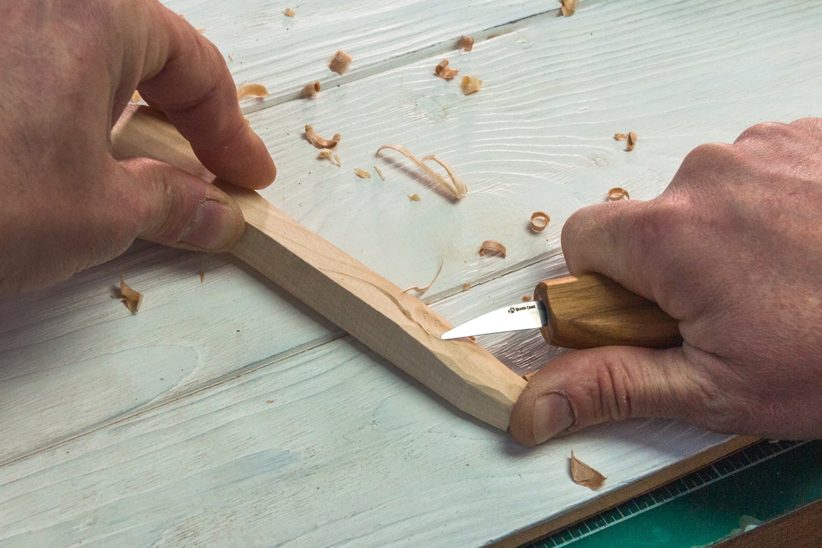 Beavercraft Skjekniv/spikkesett i gaveboks 3 kniver 7 dl.