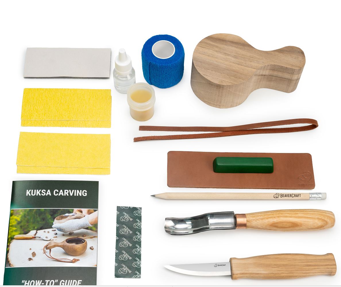 Beavercraft startsett for kopp / kuksa - 13 dlr inkl 2 kniver