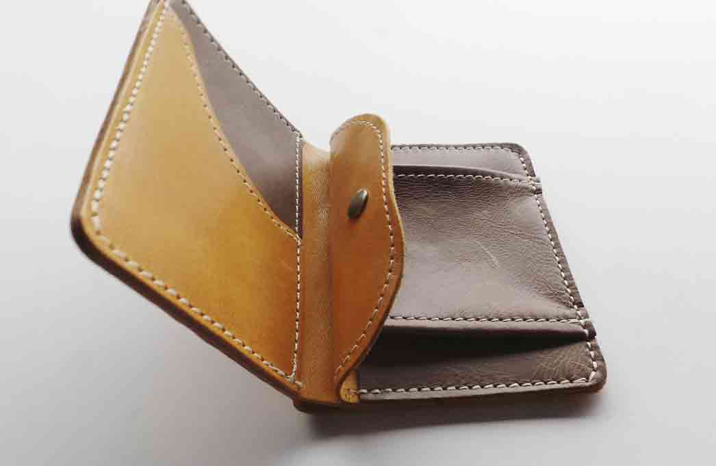 Lommebok skinn m/kortholder