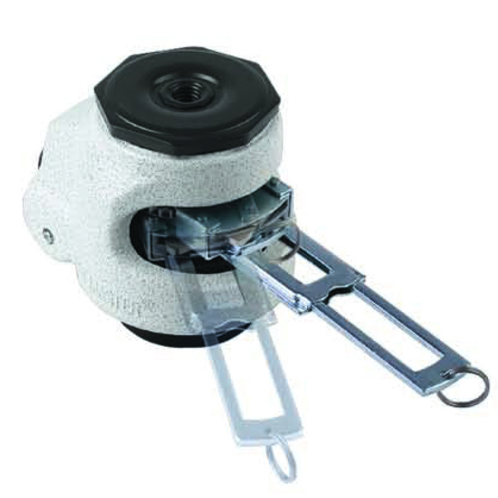 Footmaster hev/senk hjul M12 feste GDR-60-S-N m/håndtak