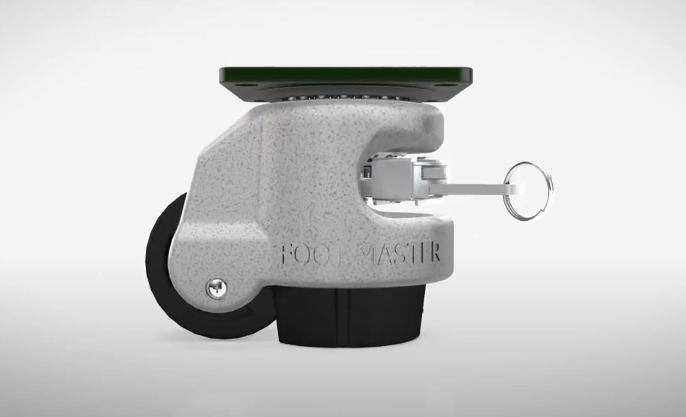 Footmaster hev/senk hjul M12 feste GDR-60-S-N m/håndtak