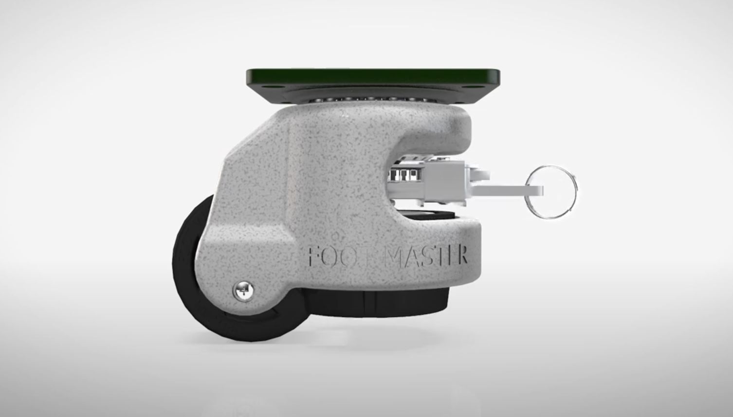 Footmaster hev/senk hjul M12 feste GDR-60-S-N m/håndtak