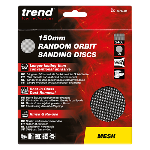 Trend pussedisk ø150 k240 mesh 5 stk