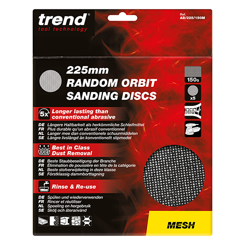 Trend pussedisk ø225 k150 mesh 5 stk