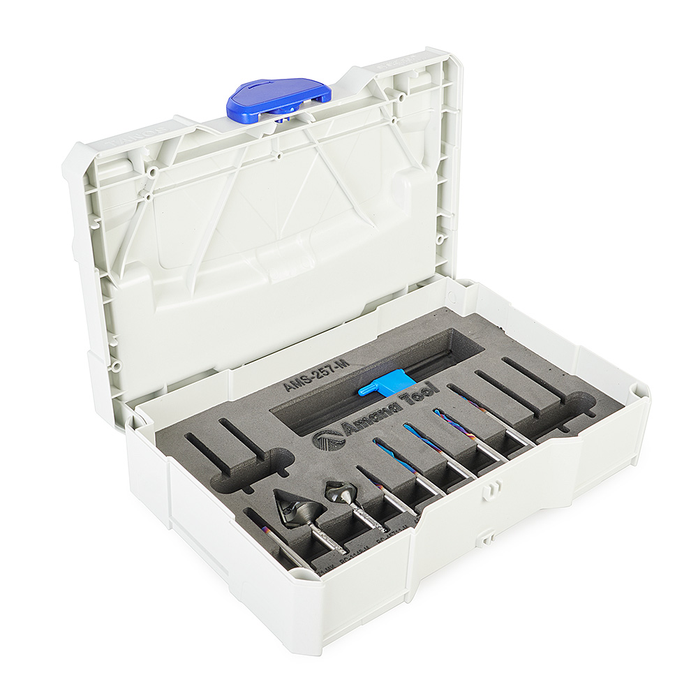 Amana 8 dl CNC fresestålsett 6mm m/box