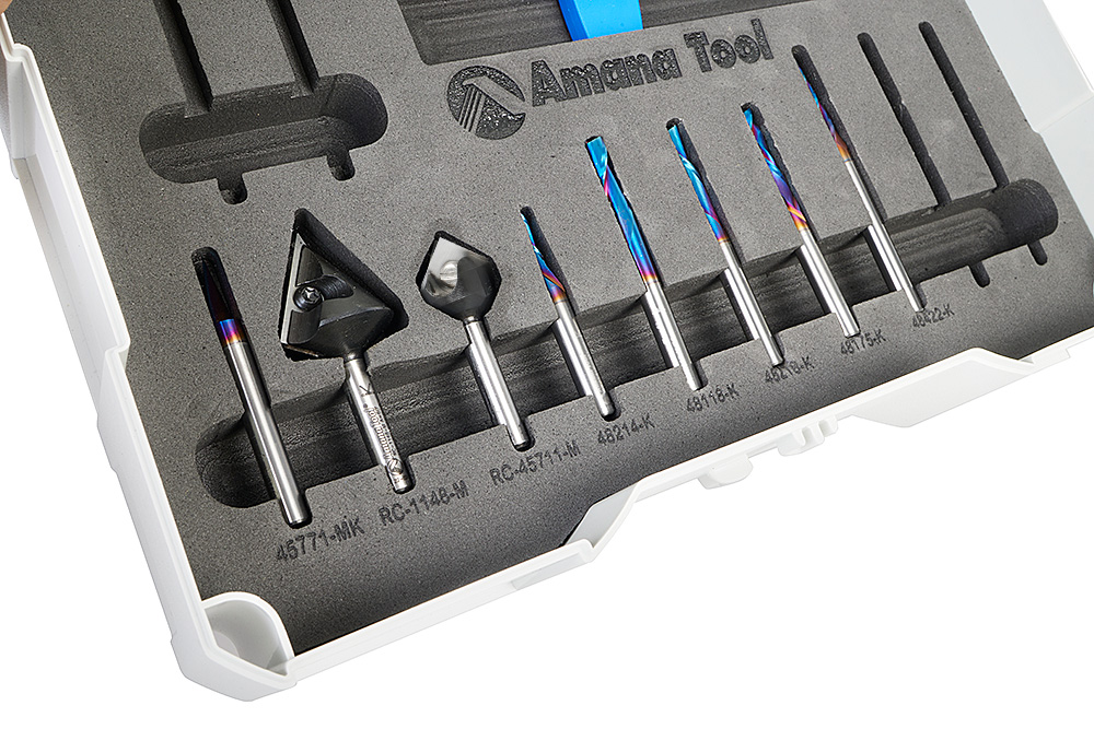 Amana 8 dl CNC fresestålsett 6mm m/box