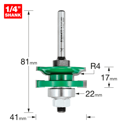 Kontraprofil ogee sett 8mm ENT