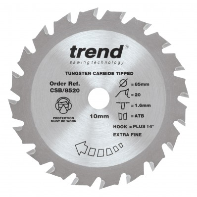 Craft saw blade 85mm x 20t x 10mm titan