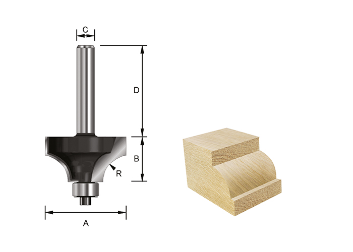ENT avrundingsfres ø44 r16 s8mm