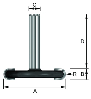 ENT hulkil konkav ø38.1 r 3,18mm sk 8