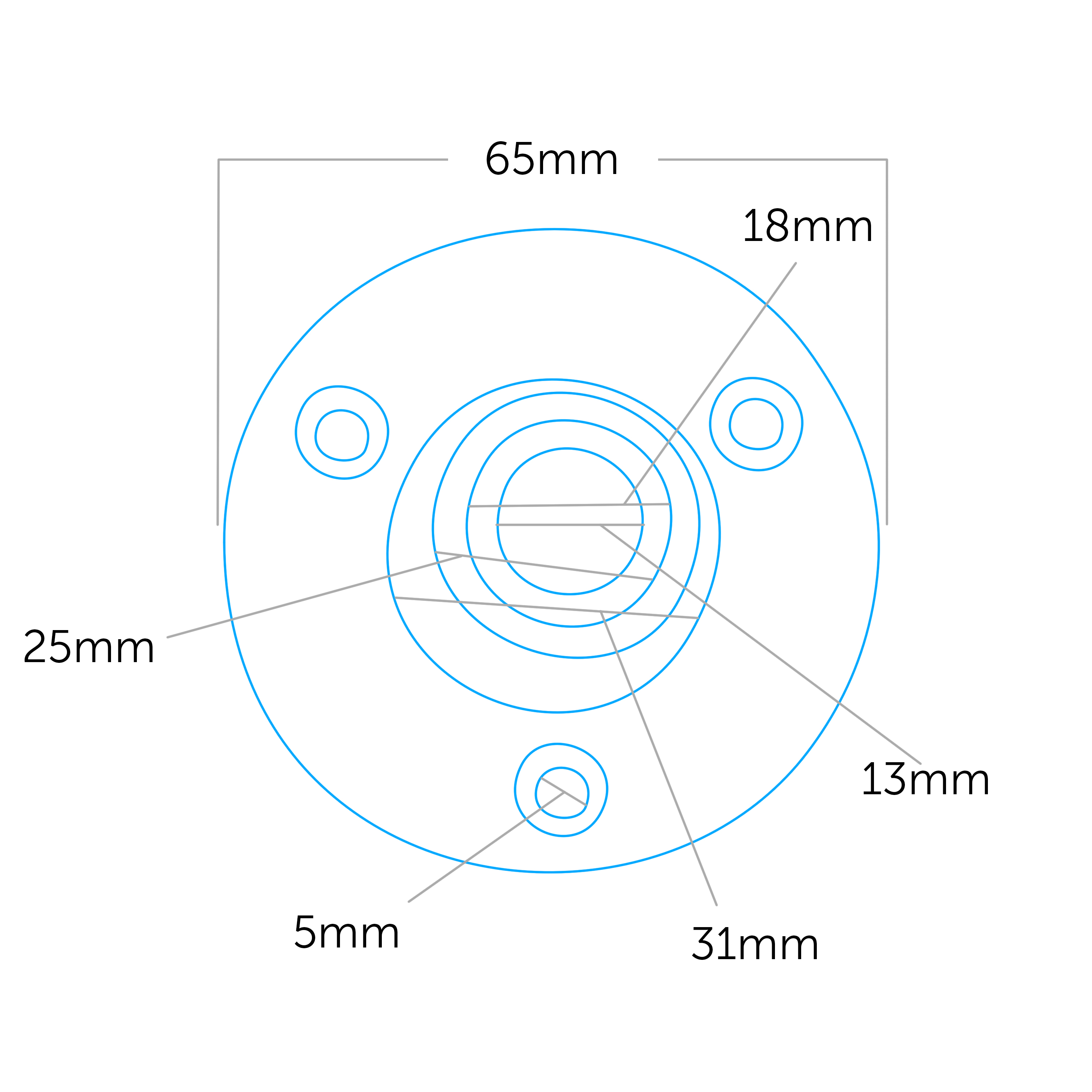 Lc benkfeste f.lampe ø65 h52